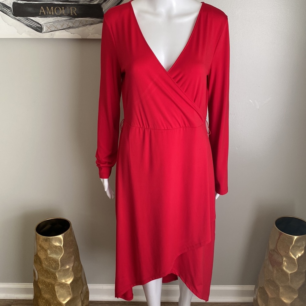 Signature Collection Red High-Low Dress Size 10/12 - Picture 6 of 7